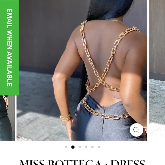 Bottega dress bflyla chain satin dress! - Picture 4 of 4